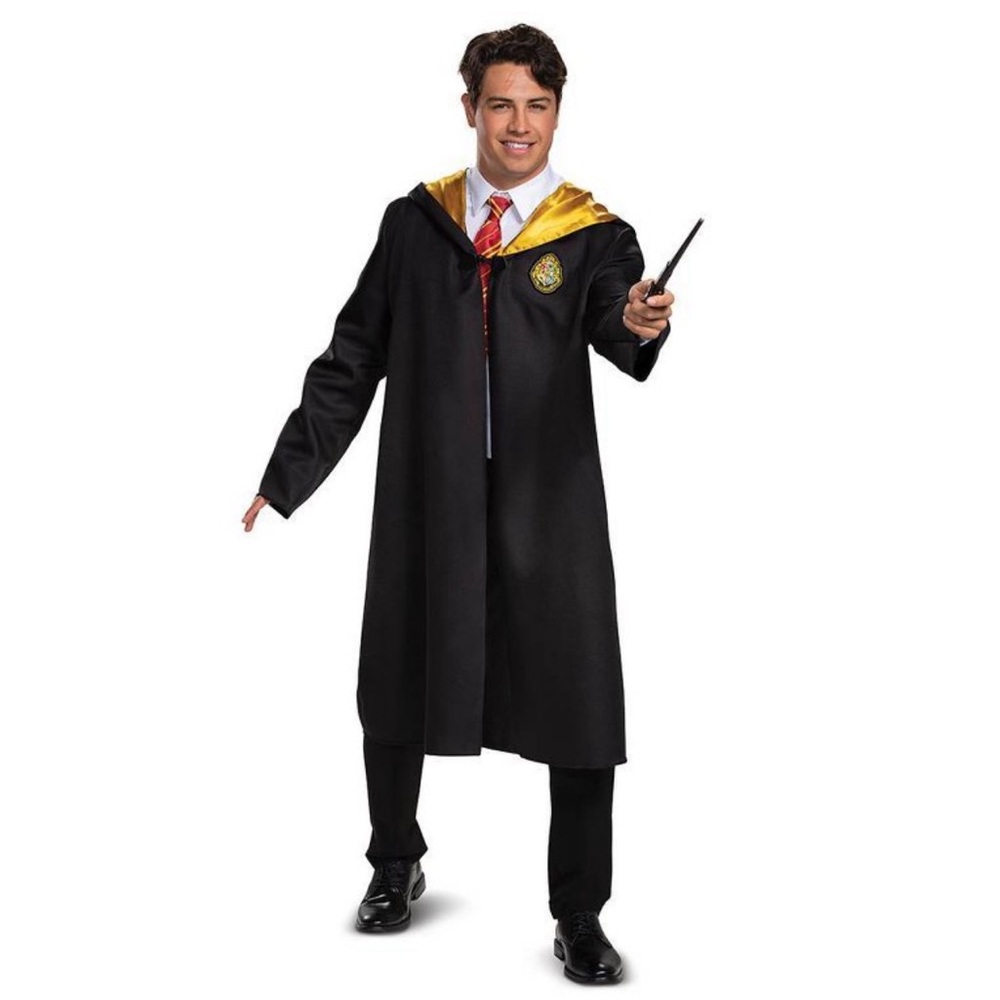 Warner Bros. Black and Gold Wizard Robe Costume